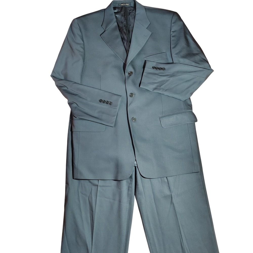 Roberto Villini Italy Mens Suit Dark Gray Wool Blend Jacket Pants Size 38 pants